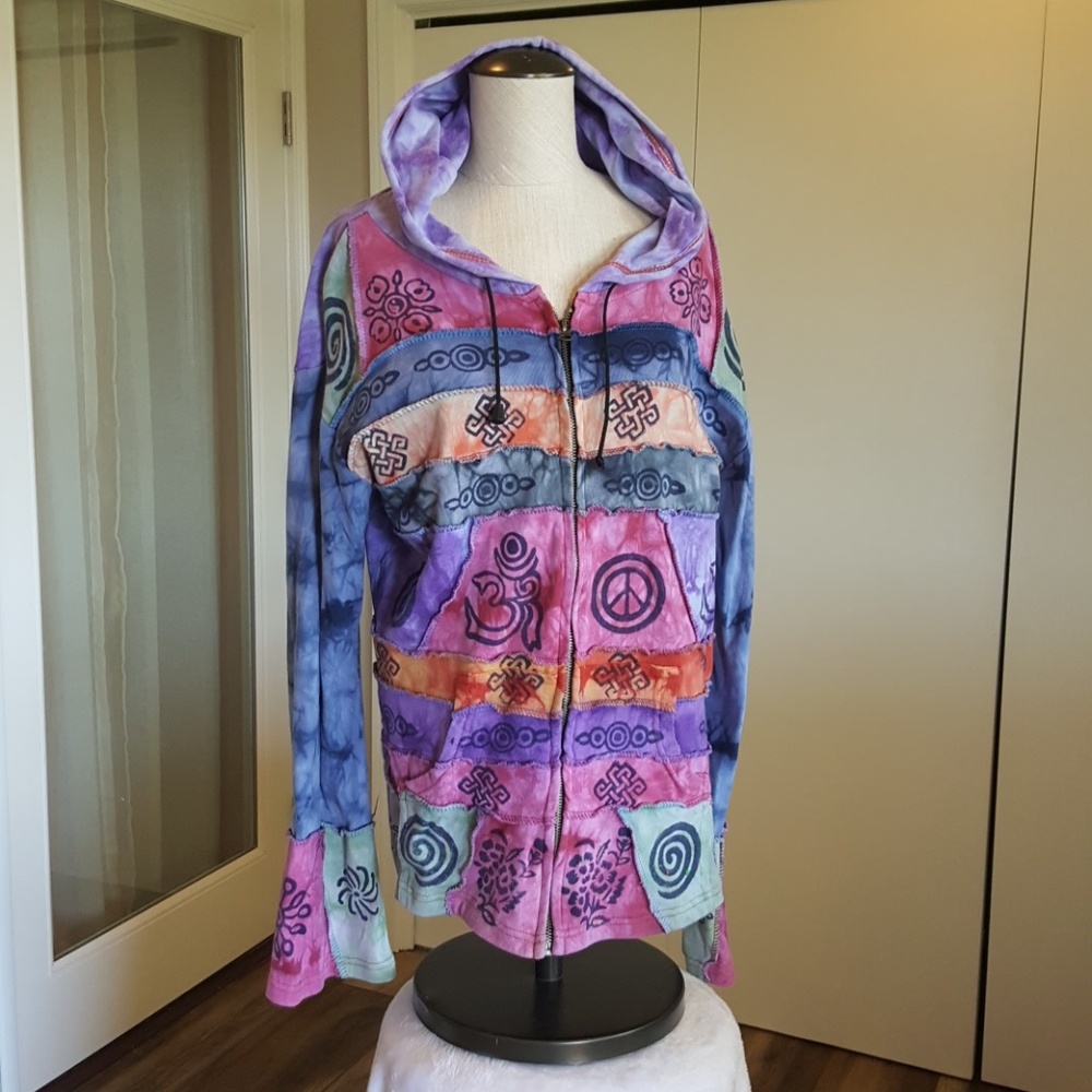 Bono Patchwork Zip Hooded Sweater